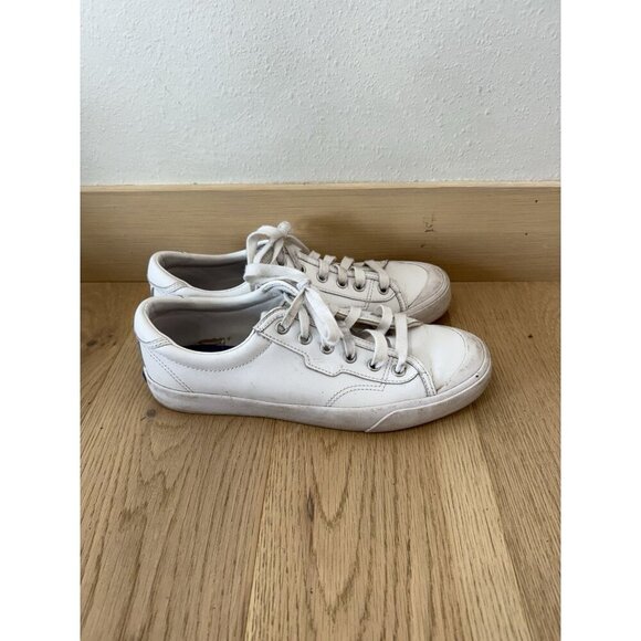 Keds Shoes Women's 9.5 Kedsport Low Top Sneaker White Lave Up Flats Leather - Picture 3 of 7